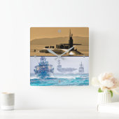 AMERIKAANSE ZEE POWER VIERKANTE KLOK (Huis)