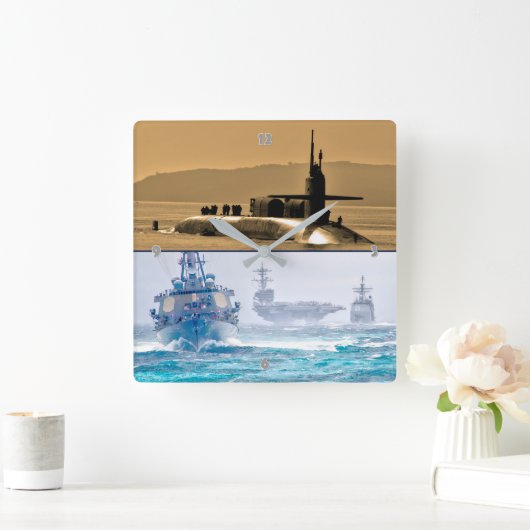 AMERIKAANSE ZEE POWER VIERKANTE KLOK (Huis)