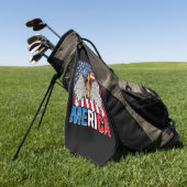 Amerikaanse Zeearend 4 juli Golfhanddoek (Groen)