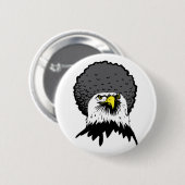 Amerikaanse Zeearend Afro Grappige Knoop Badge Pin Ronde Button 5,7 Cm (Voorkant /achterkant)