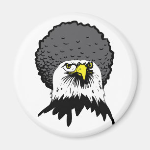 Amerikaanse Zeearend Afro Grappige Koelkastmagneet Magneet