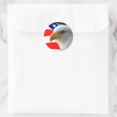 Amerikaanse zeearend & Amerikaanse vlag Ronde Sticker (Tas)
