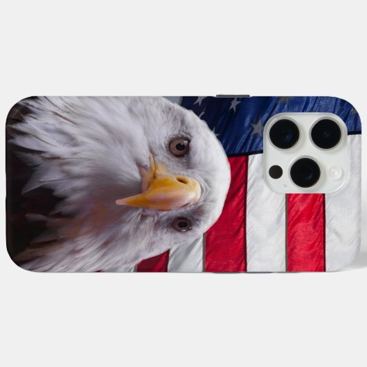 Amerikaanse zeearend en Amerikaanse vlag Case-Mate iPhone Case (Achterkant (horizontaal))