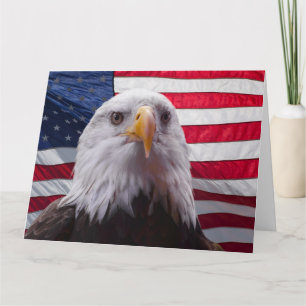 Amerikaanse zeearend en Amerikaanse vlag Kaart