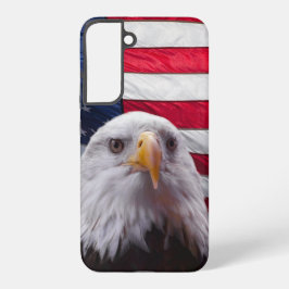 Amerikaanse zeearend en Amerikaanse vlag Samsung Galaxy Hoesje