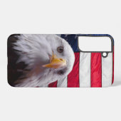 Amerikaanse zeearend en Amerikaanse vlag Samsung Galaxy Hoesje (Achterkant horizontaal)