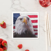 Amerikaanse zeearend en Amerikaanse vlag Servet (Insitu)