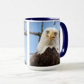 Amerikaanse Zeearend Gezicht Wilde Natuur Grappig Mok (Voorkant rechts)