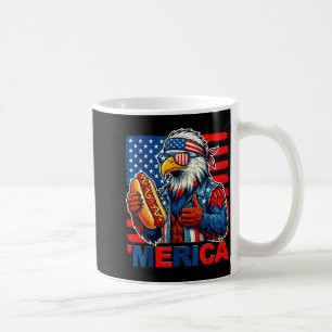 Amerikaanse zeearend hotdog Amerikaanse vlag grapp Koffiemok