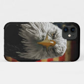 Amerikaanse Zeearend op Grunge Vlag Case-Mate iPhone Case (Achterkant (horizontaal))