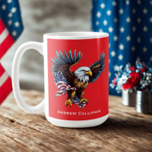 Amerikaanse Zeearend Patriottische Vlag 4 Juli