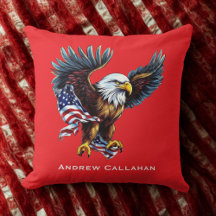 Amerikaanse Zeearend Patriottische Vlag 4 Juli