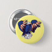 Amerikaanse Zeearend Ronde Button 5,7 Cm (Voorkant /achterkant)