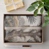 Amerikaanse zeearend vliegt tussen de boom in een  tissuepapier (Geschenk)