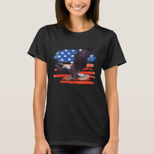 Amerikaanse Zeearend VS Vlag 4 juli Arend Vl T-shirt