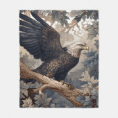 Amerikaanse Zeearend W. Morris-stijl Fleece Deken (Voorkant)