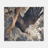 Amerikaanse Zeearend W. Morris-stijl Fleece Deken (Voorkant (Horizontaal))