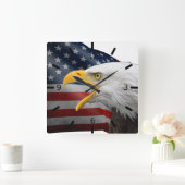 Amerikaanse zeegarend vierkante klok (Huis)