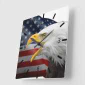 Amerikaanse zeegarend vierkante klok (Hoek)