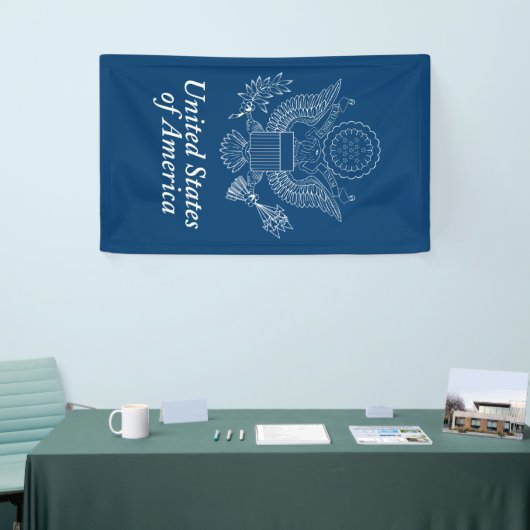 Amerikaanse zeehond spandoek (Beurs)