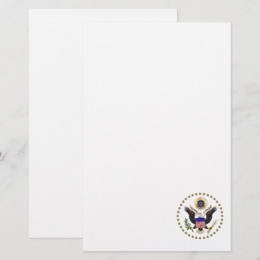 Amerikaanse zegel briefpapier (Voorkant / Achterkant)