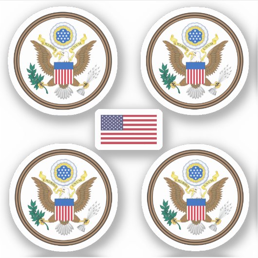 Amerikaanse zegel sticker (Voorkant)