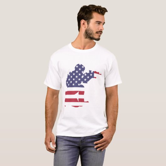 Amerikaanse zegel t-shirt (Voorkant volledig)