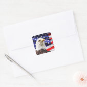 amerikaanse zelfverzekeraars vierkante sticker (Envelop)