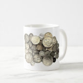 Amerikaanse zilvermunten koffiemok (Voorkant rechts)