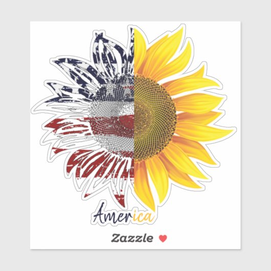Amerikaanse zonnebloem sticker (Vel)