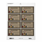 Amerikaanse Zoutdoos Primitief Landelijk Rustiek Etiket (Full Sheet)