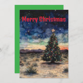 Amerikaanse Zuidwest Christmas Kaart (Voorkant / Achterkant)