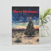 Amerikaanse Zuidwest Christmas Kaart (Staand voorkant)