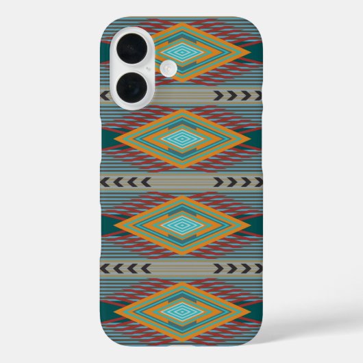 Amerikaanse Zuidwest Patronen Kunst en Aardse Kleu Case-Mate iPhone Case (Achterkant)
