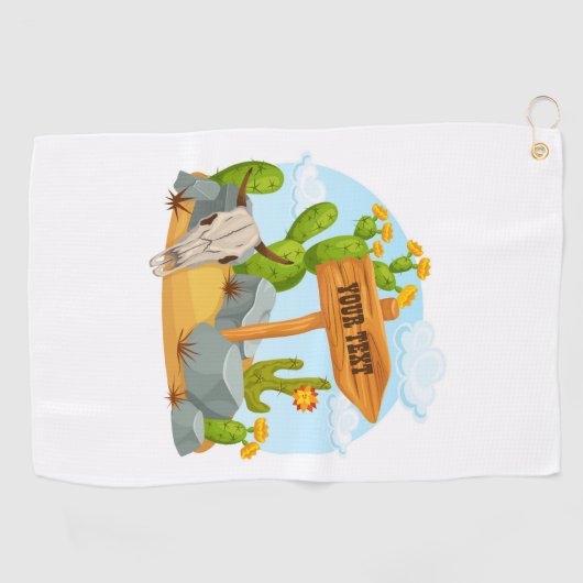-Amerikaanse Zuidwest-woestijn Golfhanddoek (Horizontaal)