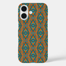 Amerikaanse Zuidwesterse stijlpatroon en kleuren k iPhone 16 Hoesje