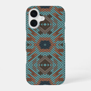 Amerikaanse Zuidwesterse Tribale Patronen Kunst en iPhone 16 Hoesje