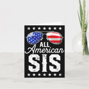 Amerikaanse zus 4 juli familie matching kaart
