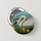 Amerikaanse Zwanenvogels Audubon Ronde Button 5,7 Cm (Voorkant /achterkant)