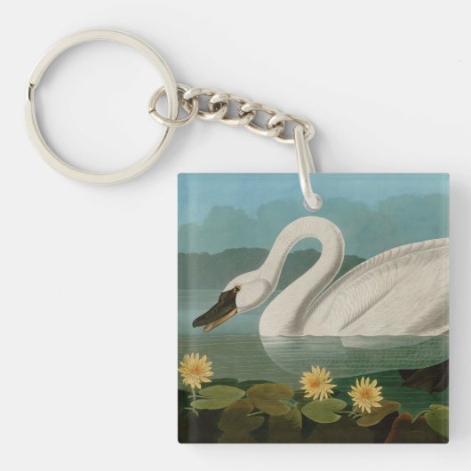 Amerikaanse Zwanenvogels Audubon Sleutelhanger (Voorkant)