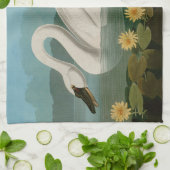 Amerikaanse Zwanenvogels Audubon Theedoek (Gevouwen)