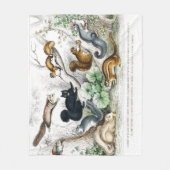 Amerikaanse zwarte eekhoorn, Ariel Petaurus, eekho Fleece Deken (Voorkant)