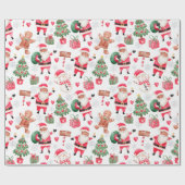 Amerikaanse zwarte kerstKerstmis Cadeaupapier (Vlak)