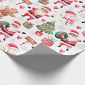 Amerikaanse zwarte kerstKerstmis Cadeaupapier (Hoek)