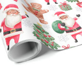 Amerikaanse zwarte kerstKerstmis  Cadeaupapier (Rol Hoek)