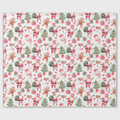 Amerikaanse zwarte kerstKerstmis  Cadeaupapier (Vlak)