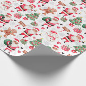 Amerikaanse zwarte kerstKerstmis  Cadeaupapier (Hoek)