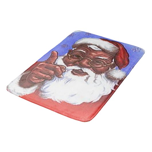 Amerikaanse zwarte kerstman badmat (Gekanteld)