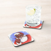 Amerikaanse zwarte kerstman bier onderzetter (Rechterzijde)