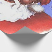 Amerikaanse zwarte kerstman cadeaupapier (Hoek)